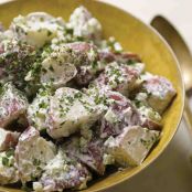 Warm Potato and Goat Cheese Salad