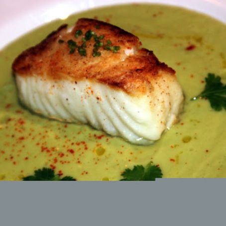 Sea Bass, Pan-Cooked Bass with Dill and Cucumber