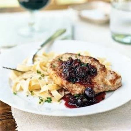 Pork Chops with Cherry Preserves Sauce