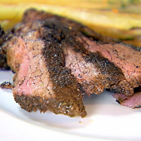 Cowboy Steak with Coffee and Chili Rub