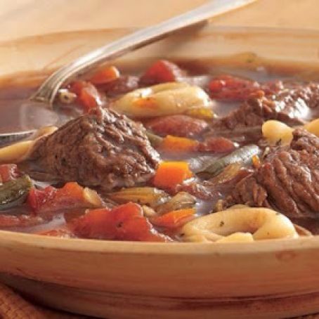 Slow-Cooker Beef-Tortellini Soup