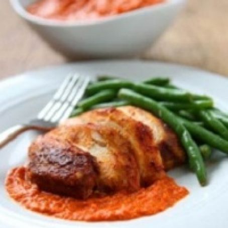 Roasted Chicken Breasts with Romesco Sauce