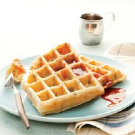 Breakfast (Sausage, Potato & Cheese Waffles)