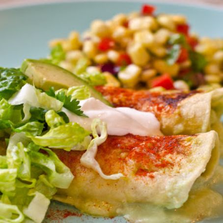 Chicken Enchiladas with Tomatillo Sauce