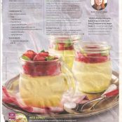 BAKED CUSTARD WITH BERRY COMPOTE