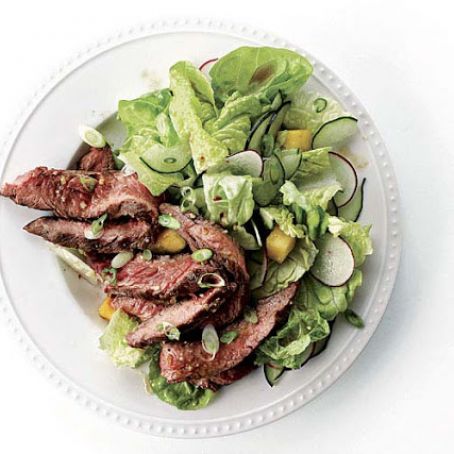 Grilled Steak Salad with Pineapple-Ginger Dressing