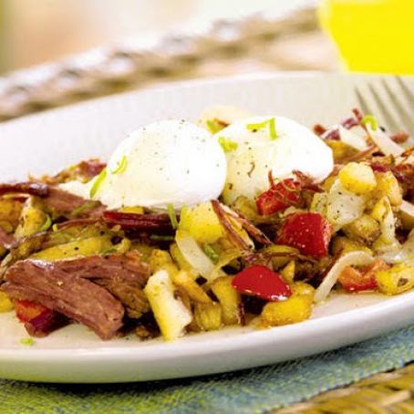 Corned Beef Hash and Poached Eggs