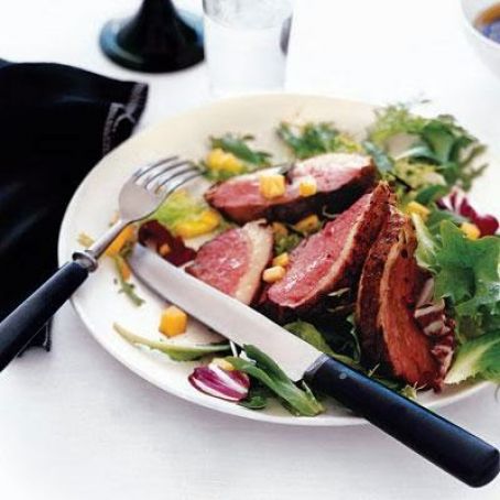 Grilled Sesame-Marinated Duck Breasts with Hoisin Sauce