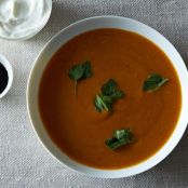 Carrot, Sweet Potato, and Red Lentil Soup