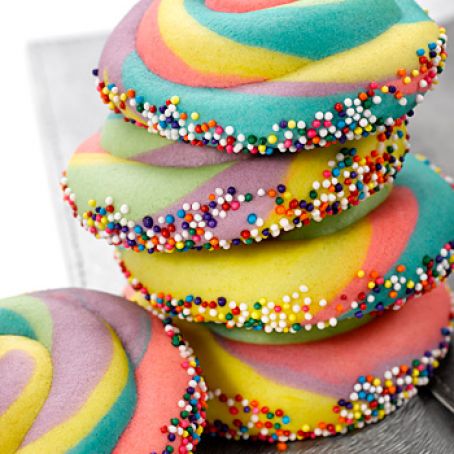 Rainbow Pinwheel Cookies