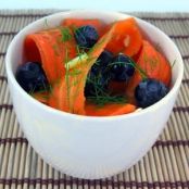 Shaved Carrot Salad with Blueberries and Dill