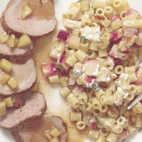 GOAT CHEESE-APPLE-WALNUT PASTA