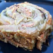 Pumpkin Cinnamon Rolls with Caramel Frosting