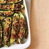 Chili-Beef-Stuffed Zucchini