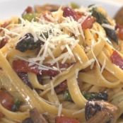 Roasted Asparagus Mushroom Carbonara