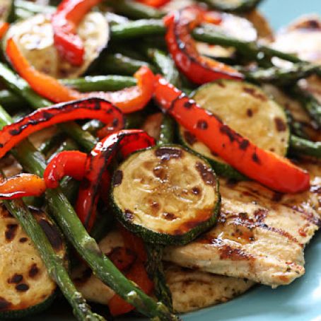 Honey Balsamic Grilled Chicken and Vegetables