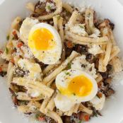 Strozzapreti with Mushrooms and Ricotta