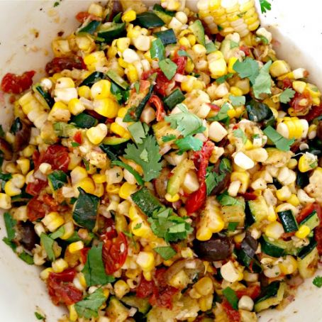 Grilled Zucchini and Corn Salad
