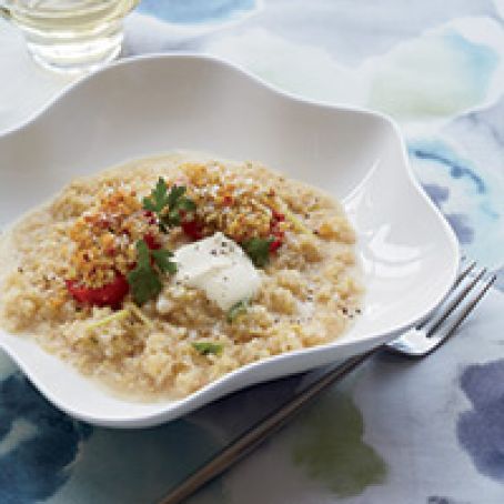 Quinoa Risotto with Lemon and Roasted Tomatoes