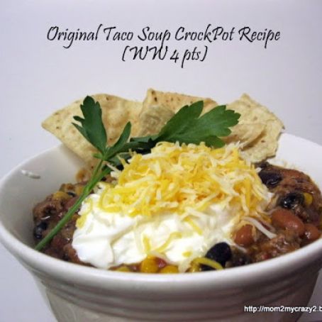 Taco Soup Crock Pot Recipe (WW 4pts)