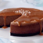 Salted Caramel-Chocolate Cheesecake