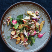 Garlicky Clams with Confited Potatoes