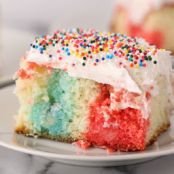 Rainbow Poke Cake