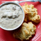 Biscuits with Milk Gravy-Paula Deen