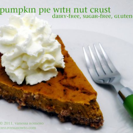 Pumpkin Pie - Dairy Free, Sugar-Free, Gluten-Free