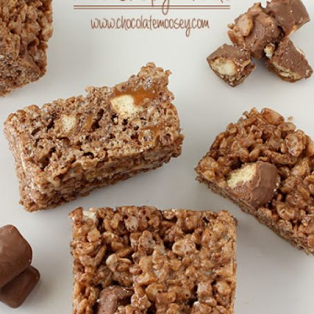 Chocolate Caramel Twix Rice Crispy Treats