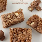Chocolate Caramel Twix Rice Crispy Treats