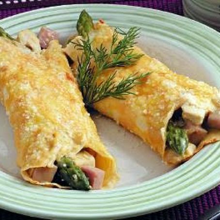 Asparagus Chicken Crepes