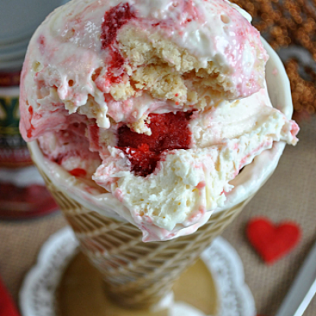 Strawberry Cheesecake Easy Ice Cream