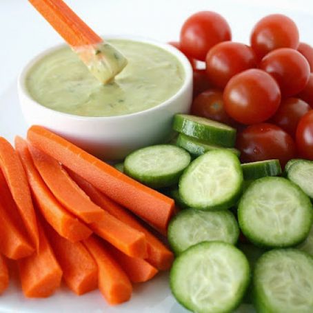 Creamy Avocado Lemon Basil Dressing or Dip