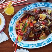 Tiki Ribs with Pineapple Pickles