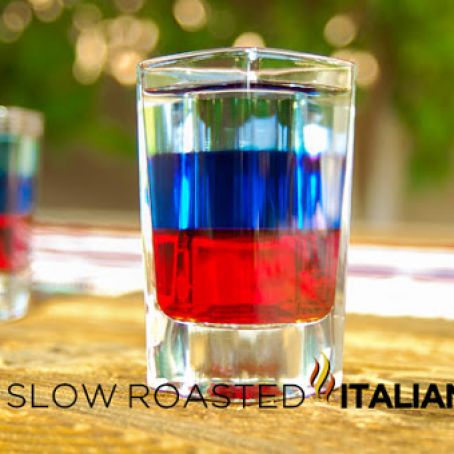 Stars and Stripes - Red, White and Blue Layered Shot