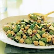 Lemony Zucchini, Chickpea, and Lima Bean Salad