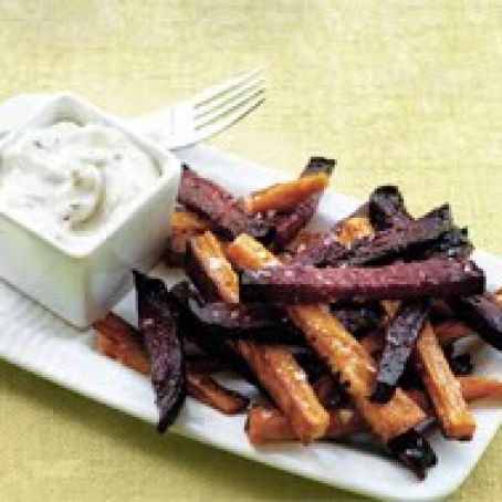 Beet & Sweet Potato Fries w/Peppercorn Mayo