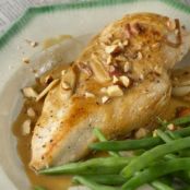 Flash Chicken Sauté with Cider and Almonds