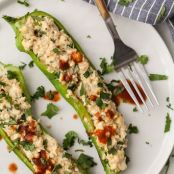 Sweet Corn and Goat Cheese Stuffed Peppers