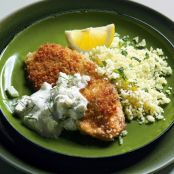 Crispy Tilapia Fillets with Fennel-Mint Tzatziki