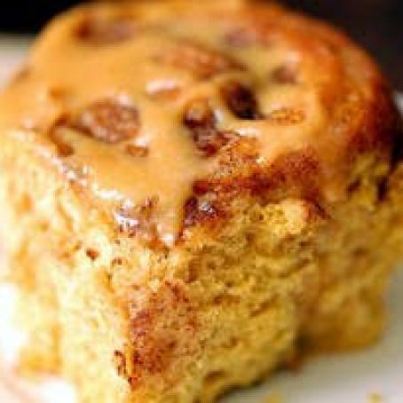 Pumpkin Cinnamon Rolls with Butterscotch Pumpkin Glaze