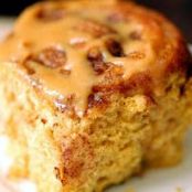 Pumpkin Cinnamon Rolls with Butterscotch Pumpkin Glaze