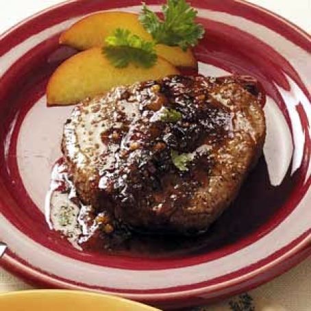 Peach-Glazed Beef Fillets