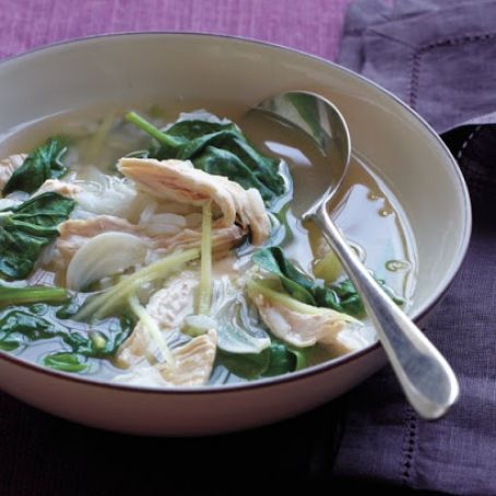Chicken-and-Rice Soup with Ginger