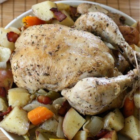 Crock Pot Slow-Cooked Chicken