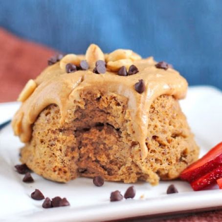 cake - Single-Serving Peanut Butter Microwave Cake with Peanut Butter Frosting