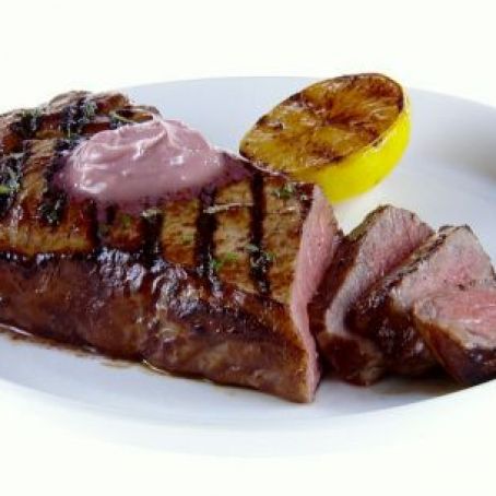 Steak with Red Wine-Rosemary Butter