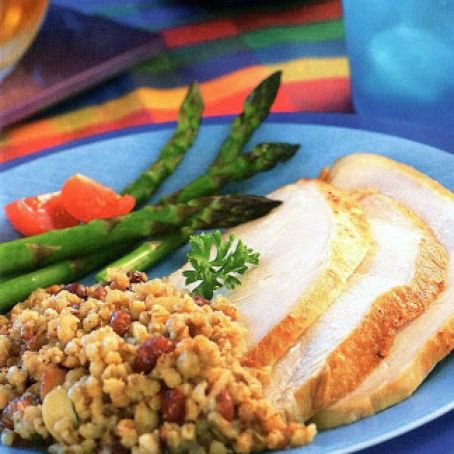 Turkey Breast And Barley-Cranberry Stuffing
