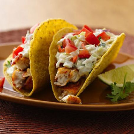 Spicy Fish Tacos with Fresh Lime Sauce